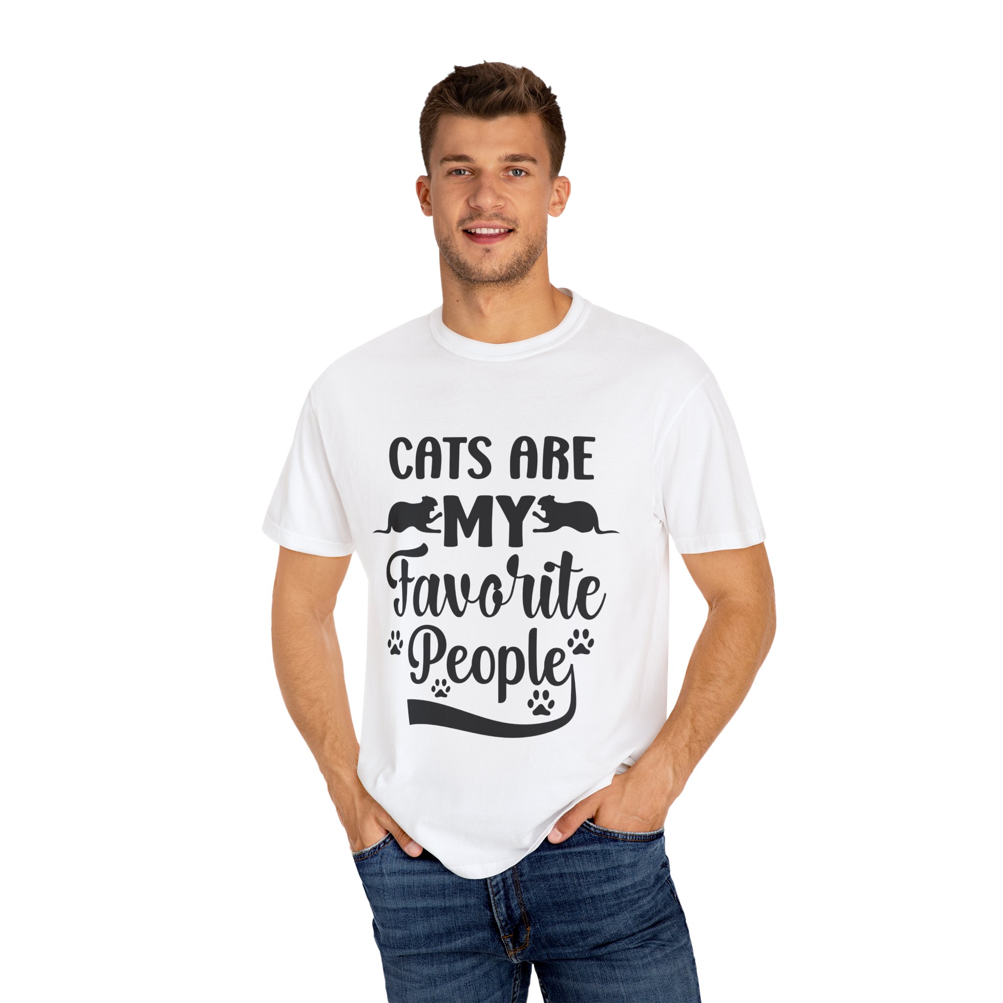 Upload - 5.1b.Cats Are My Favorite People Unisex T-Shirt - Image 4