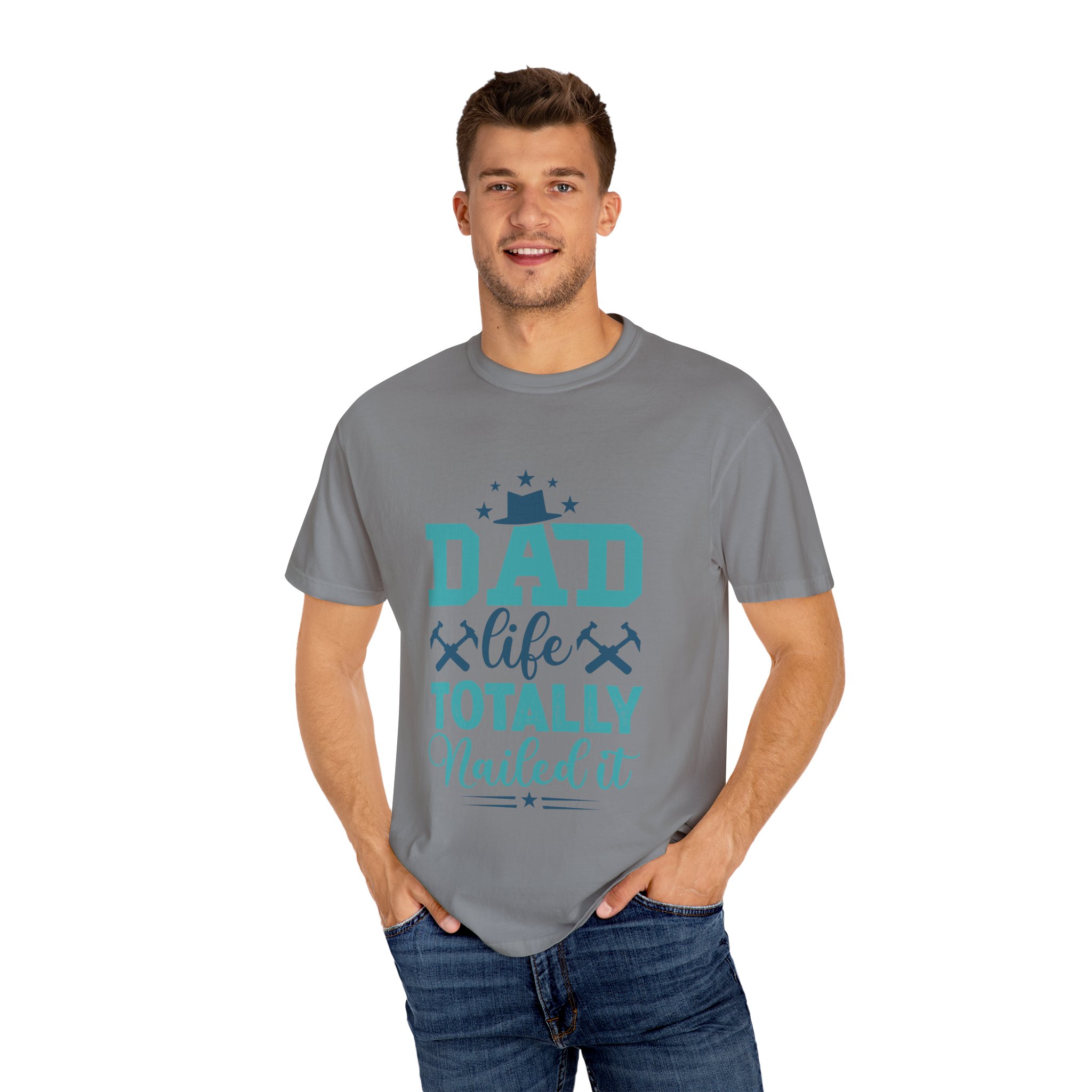 Upload - 10.14.Dad Life T-Shirt - Totally Nailed It - Unisex Garment-Dyed Tee - Image 8