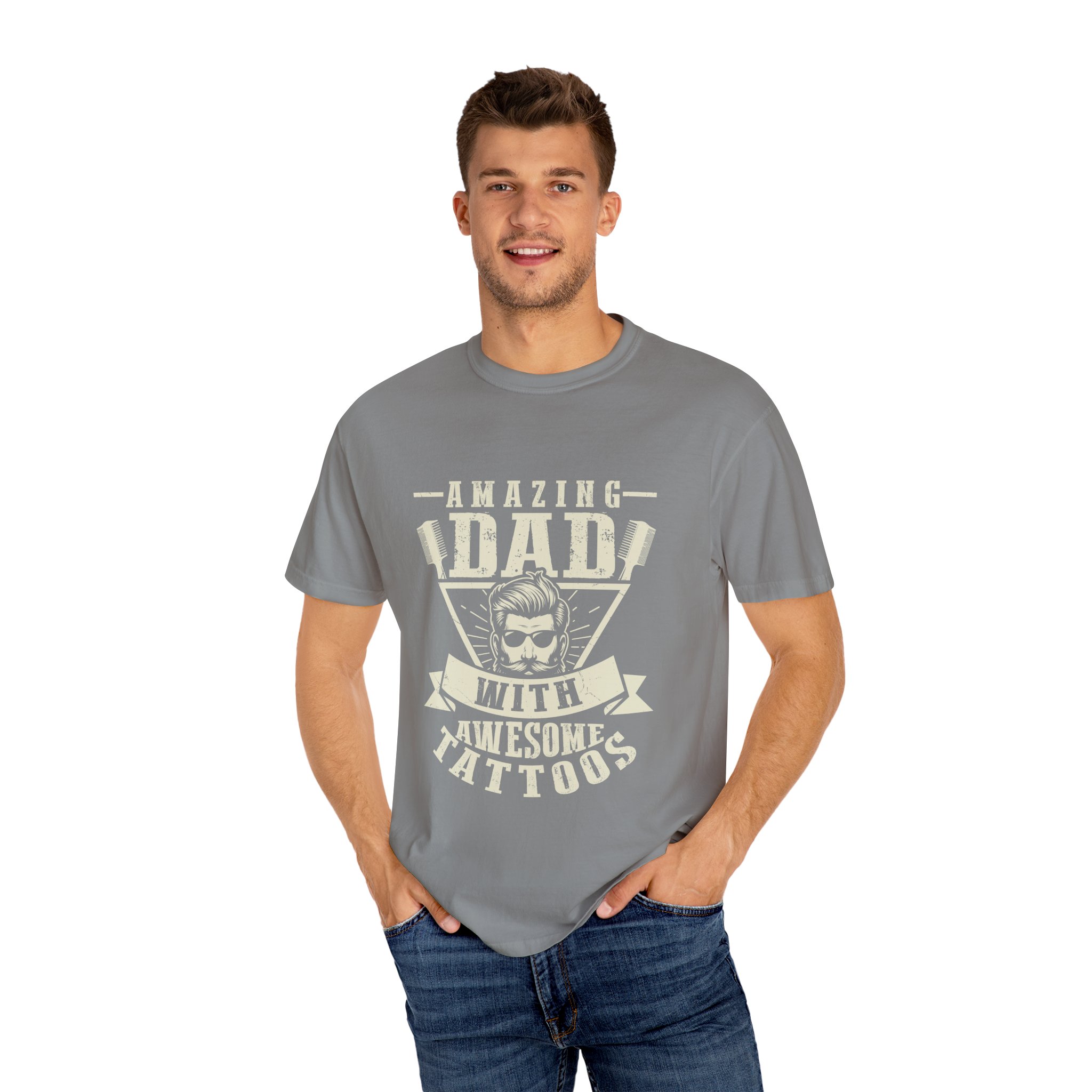 Upload - 18.1.Amazing Dad Garment-Dyed T-Shirt - Image 4